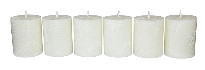 Набор свечей из пальмового воска CandlesBio Palm wax 5,5х7 см 6 штук Белый (WP 00 - 55/70) - изображение 1