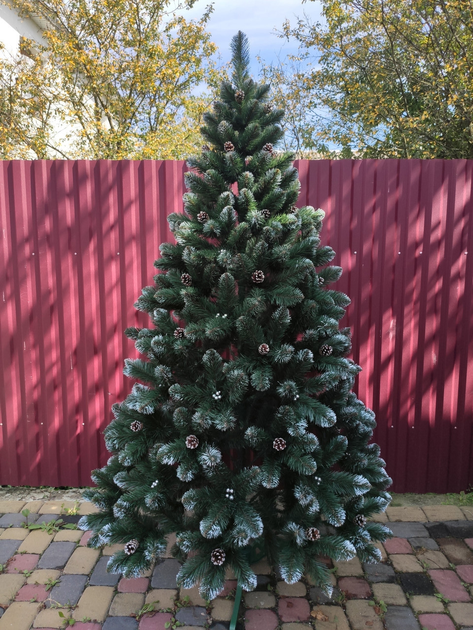 Елка новогодняя напольная, 120 см, Натуральное дерево, ель, зеленая, хвоя ПВХ пленка, P19