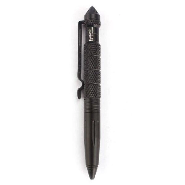 Тактична ручка з склобою Laix B2-H з авіаційного алюмінію, чорна (eg-100252) - зображення 1