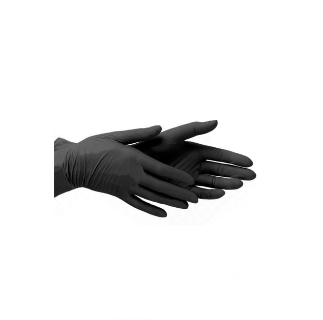 Перчатки виниловые SanGig черные неопудренные М 100 шт - изображение 1