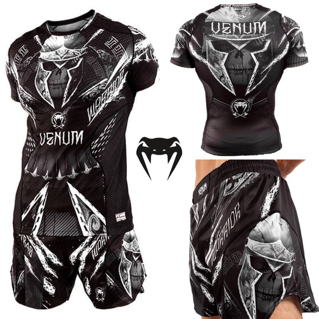 Мужской компрессионный костюм Рашгард шорты леггинсы Venum Gladiator 4. ...
