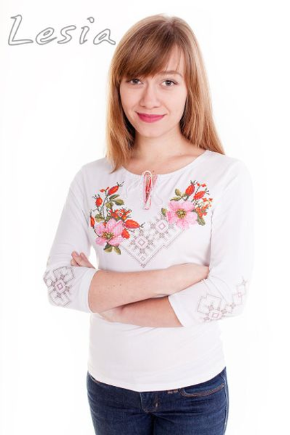 Жіноча вишиванка Lesia Шипшина розмір L на білом 9122120848 от продавца ...