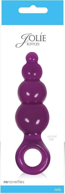 Анальна пробка Jolie Ripples Jelly Anal Plug Large колір фіолетовий (15764017000000000) - зображення 1