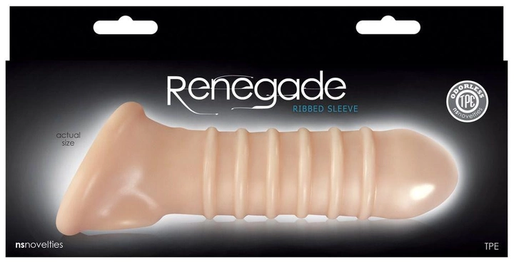 Насадка на пеніс Renegade Ribbed Sleeve White / Flesh (19530000000000000) - зображення 2