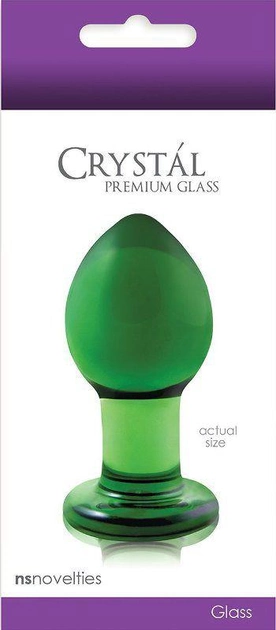 Анальная пробка NS Novelties Crystal Premium Glass Medium цвет зеленый (16682010000000000) - изображение 1