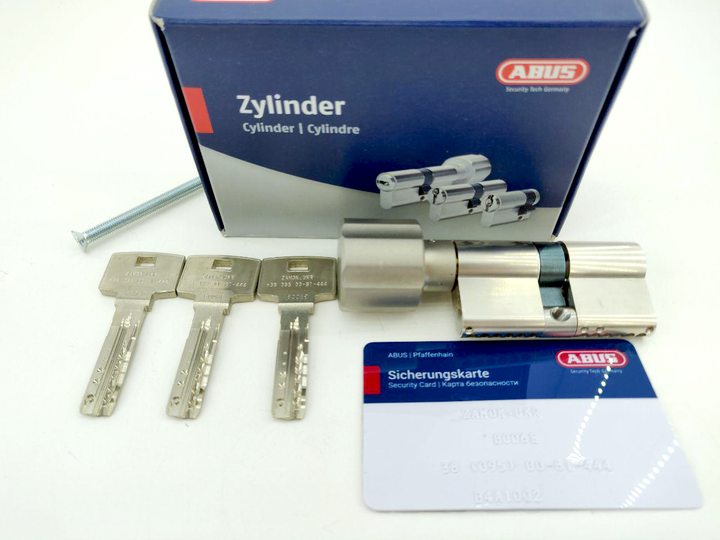 Цилиндр Abus Bravus 2000 Compact 90 мм (50х40T) ключ/тумблер - изображение 3