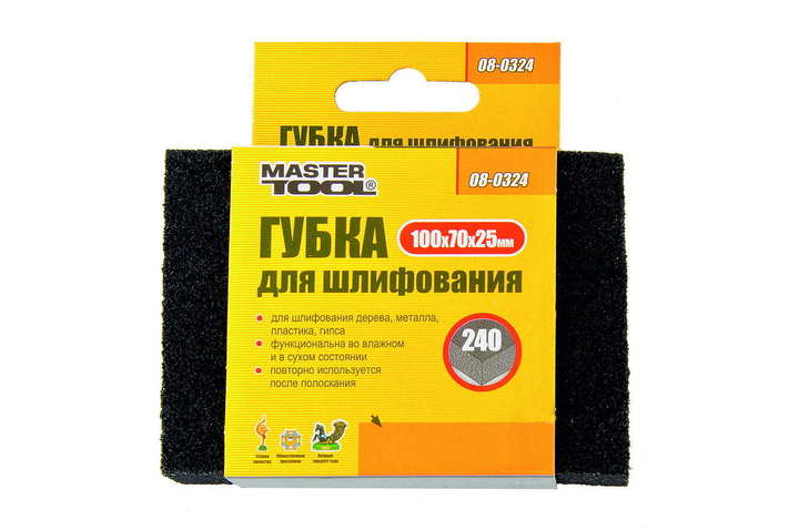 Губка шліфувальна Mastertool - 100 х 70 х 25 мм P240 (000014423) - зображення 3