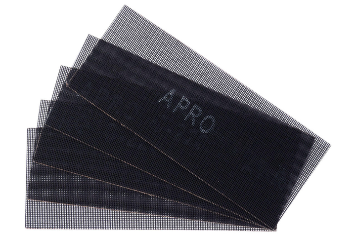 Сітка абразивна Apro - 115 x 280 мм x Р150 PRO (5 шт.) (000076370) - зображення 2