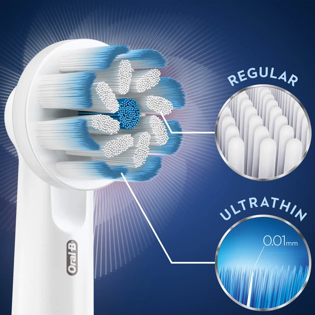 Końcówki do szczoteczki elektrycznej Oral-B Pro Sensitive Clean, 4 szt. białe (8006540847961) - obraz 5
