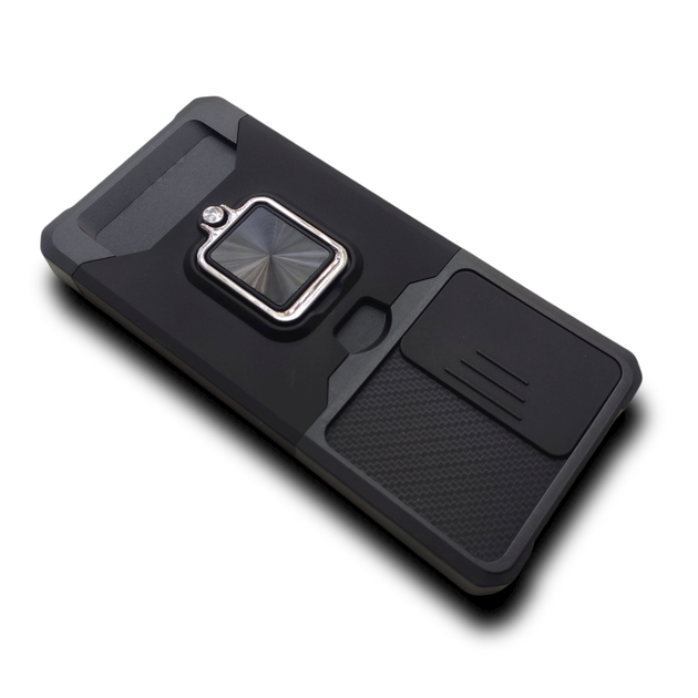 Протиударний чохол ARMOR Business Card Ring для Samsung Galaxy S21 Ultra броньований бампер з кільцем підставкою Чорний - зображення 9