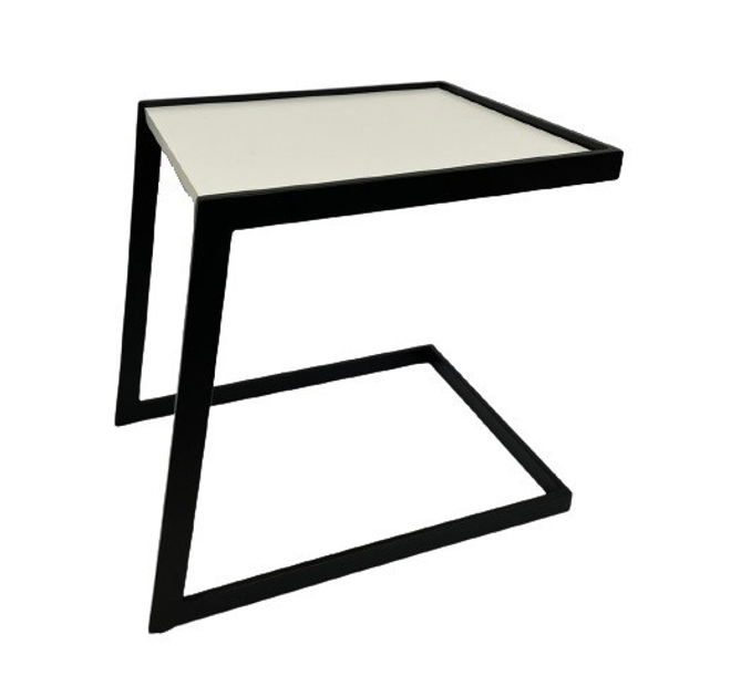 Опора для стола металлическая черная квадратная