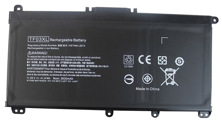 Аккумулятор HP TF03XL 11.55V 3630mAh Pavilion 15- series HSTNN-IB7Y ...