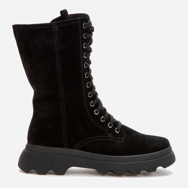 Акція на Жіночі зимові черевики високі Keddo 818793/05-02 39 25 см Чорні від Rozetka
