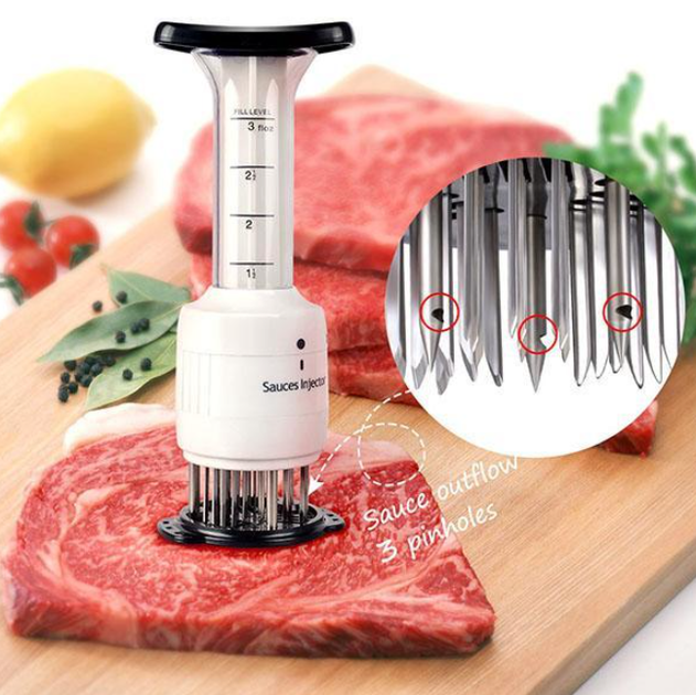 Інжектор тендерайзер для м'яса Sauces Injector Білий (494741) - Фото 2 Інжектор тендерайзер для м'яса Sauces Injector Білий (494741) - зображення 2