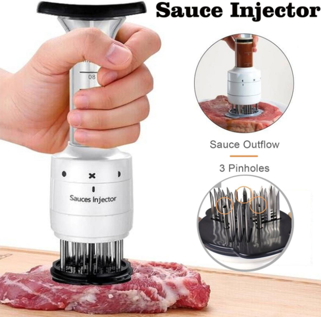 Інжектор тендерайзер для м'яса Sauces Injector Білий (494741) - Фото 4 Інжектор тендерайзер для м'яса Sauces Injector Білий (494741) - зображення 4