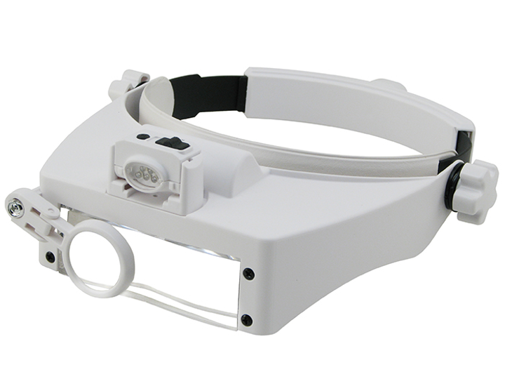 Бинокулярные очки-лупы с подсветкой и широкими дужками /602010 by .