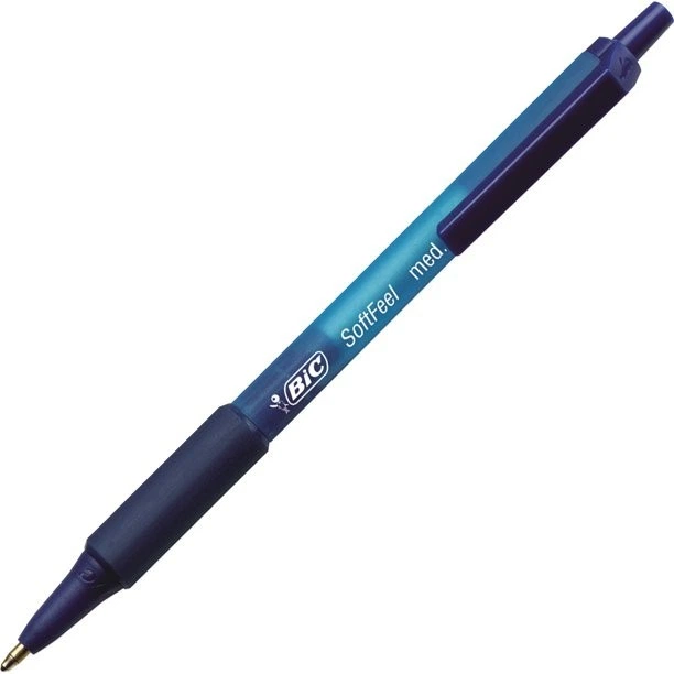 Набір кулькових ручок 36 шт автоматичних BIC Soft Feel, 1 мм. Синій Чорний (SCSM36) - зображення 4