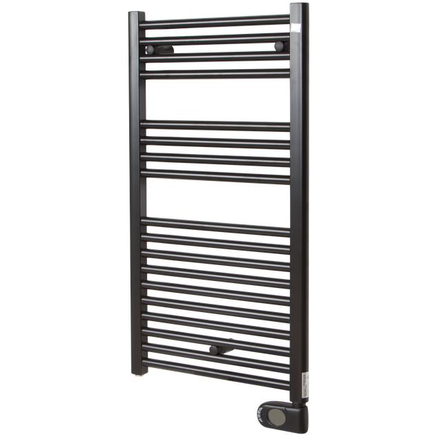 Полотенцесушитель электрический Zehnder Aura 906 x 500 мм черный 500 Вт с ТЭН программируемый (PBEBZ-090-50-MQ) с проводом - изображение 4