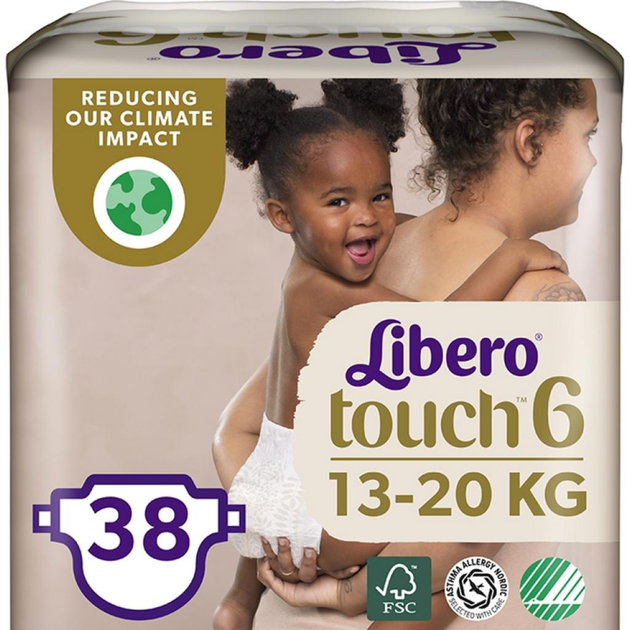 Підгузники Libero Touch 6 13-20 кг 38 шт (7322541071039) - зображення 1