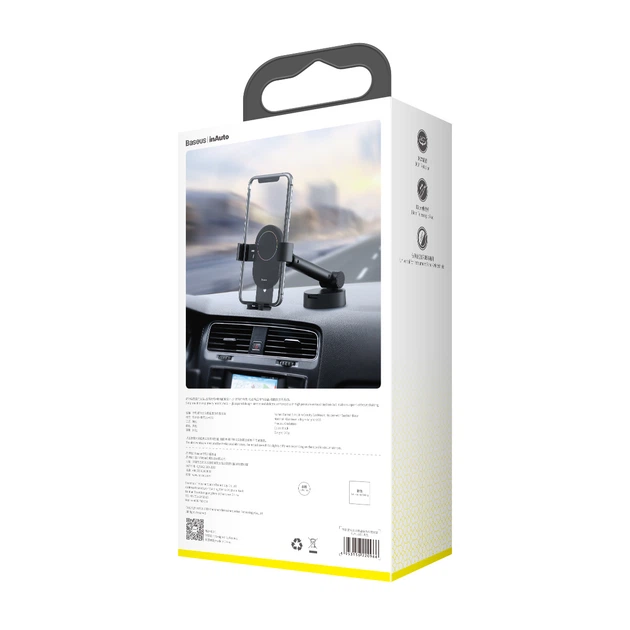 Uchwyt samochodowy Baseus Gravity Simplism z przyssawką Black (SUYL-JY01) (955555910380474) - Outlet - obraz 16