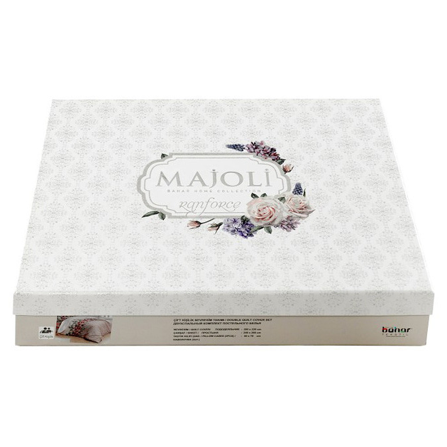 Постельное белье ранфорс евро Majoli Morel pembe 010078356 – низкие ...