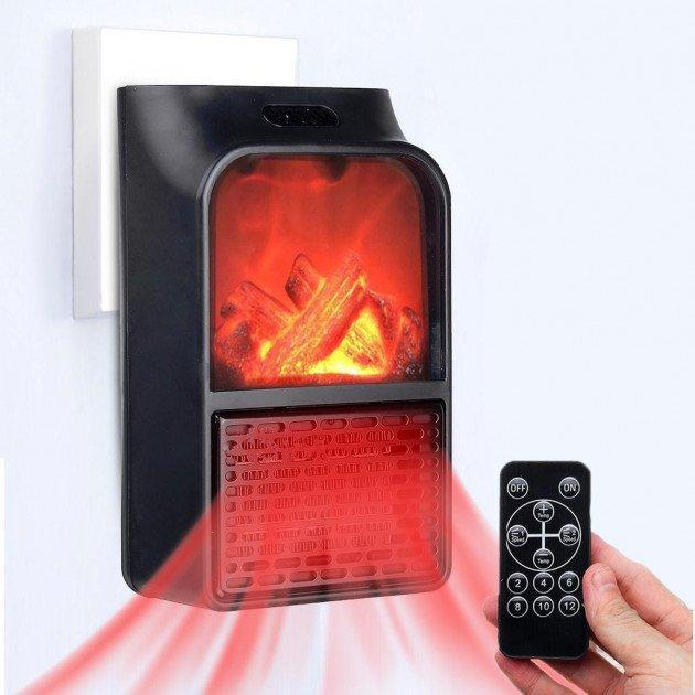 Мини электрический камин-обогреватель с LCD-дисплеем и пультом Flame ...