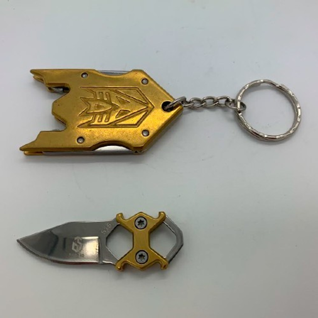 Брелок Нож трансформер Transformers Knife золотистый - изображение 2