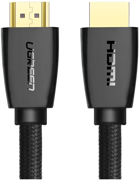 Кабель UGREEN HD118 HDMI 2.0 (AM/AM) High-End Cable Nylon Braid 1.5m Black (40409) - изображение 3