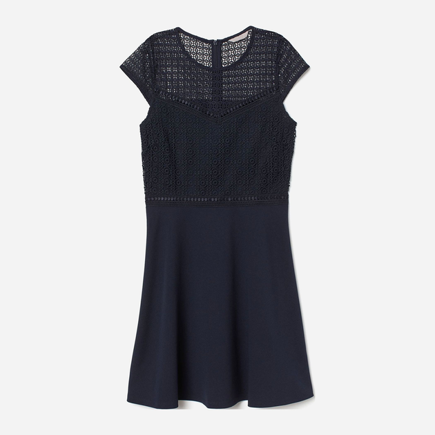 Акція на Сукня коротка осіння жіноча H&M 7194840sm M Темно-синя від Rozetka