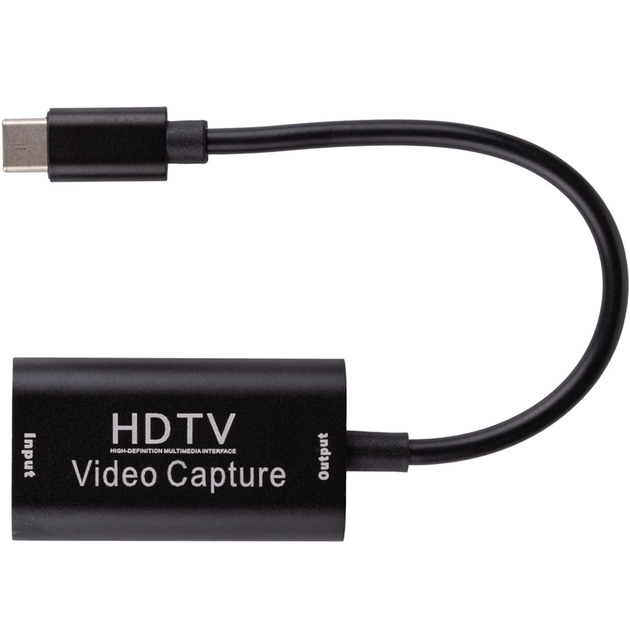 Внешняя карта видеозахвата U&P Capture Card USB Type-C VCC09 Black (4S-VCC09-BK) - изображение 2