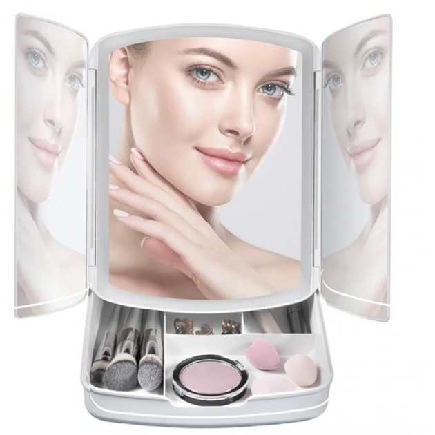 Зеркало-органайзер для макияжа My Foldaway Lighted Makeup Mirror - изображение 1
