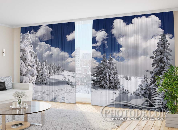 Фото Штори PHOTODECOR "Зима в лісі" - зображення 2