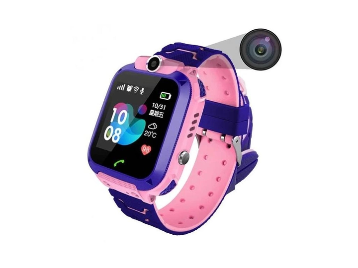 Детские Умные Смарт Часы Baby Smart Watch Q12 (S12) С Lbs Сине-Розовые - изображение 3