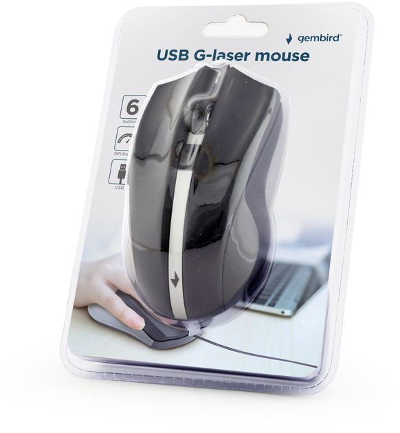 Мышь Gembird MUS-GU-02 USB Black - изображение 5