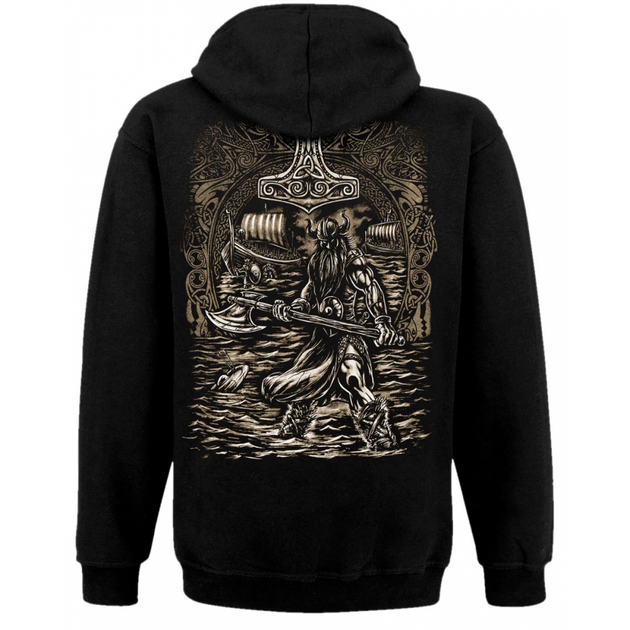 Толстовка Rockway без молнии Viking (наполовину лицо, наполовину череп) Черный (00000001450), Размер XXL 