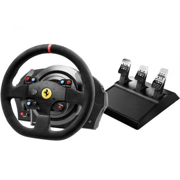 Руль игровой Thrustmaster T300 Ferrari Integral RW Alcantara edition  PC/PS4/PS3 (4160652) Черный 30 см с педальным блоком – фото, отзывы,  характеристики в интернет-магазине ROZETKA от продавца: FINEGOODS