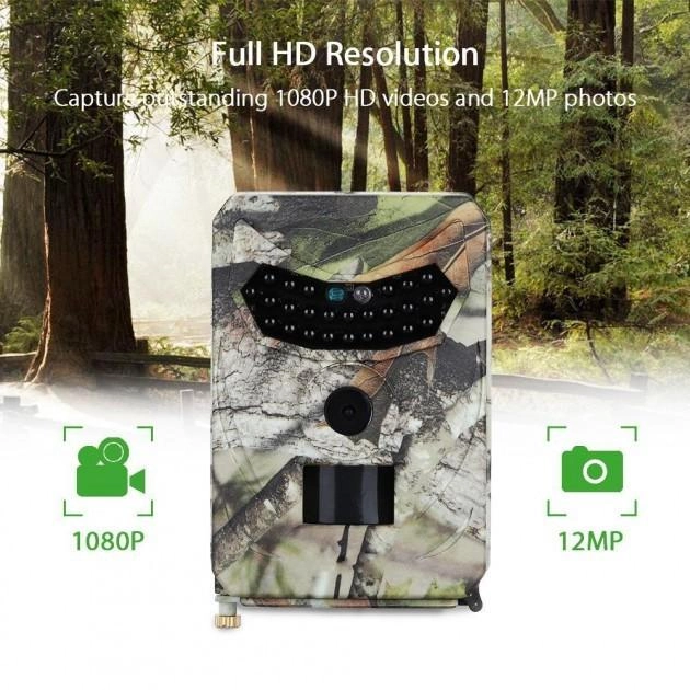 Фотоловушка Hunting PR-100 ночное видение 15м. датчик движения 15м. 12MP IP56 1с. 120гр. (10900) - изображение 1