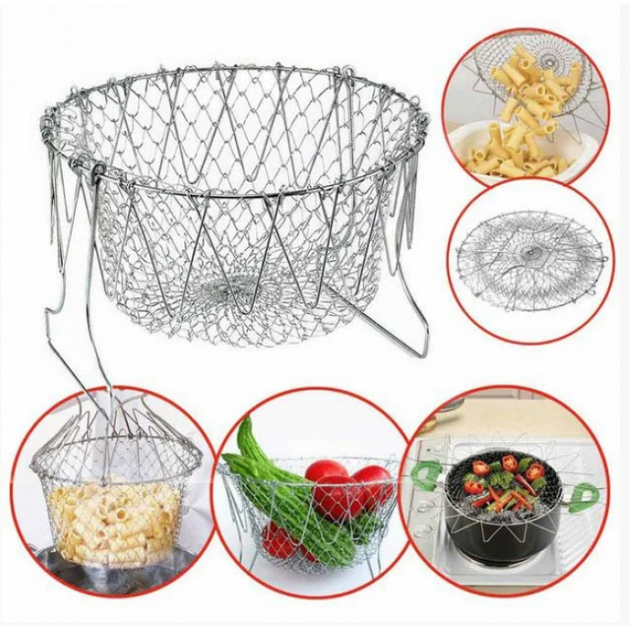 Друшляк складний Magic Kitchen Chef Basket миска універсальна 12 1 - Фото 4 Друшляк складний Magic Kitchen Chef Basket миска універсальна 12 1 - зображення 4