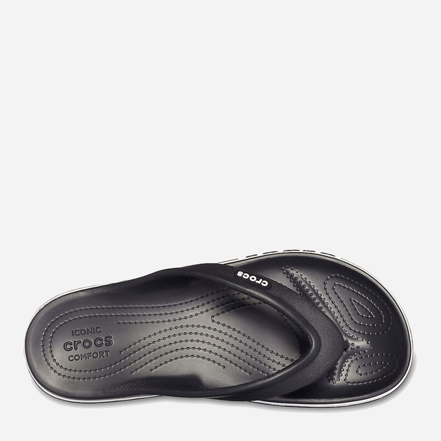 Чоловічі в'єтнамки для пляжу Crocs Jibbitz Bayaband Flip 205393-066 41-42 (M8/W10) 26 см Чорні (1914481898980) - зображення 4