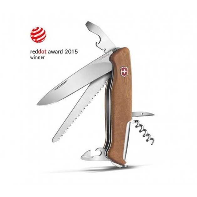 Ніж Victorinox RangerWood 55 Світло-коричневий - зображення 2