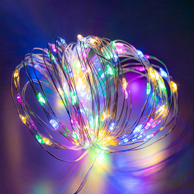 Светодиодная гирлянда роса 100 LED Copper 11.5м, лед гирлянда на елку ...