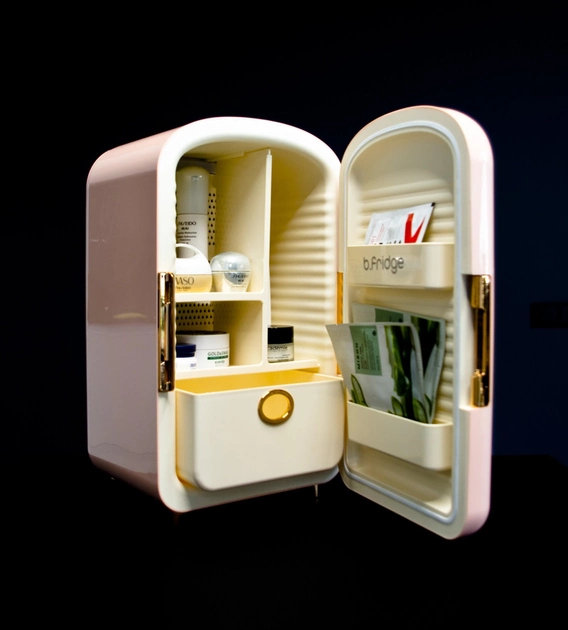 Холодильник для косметики B.FRIDGE Luxury зі шухлядкою 12 літрів рожевий - зображення 2