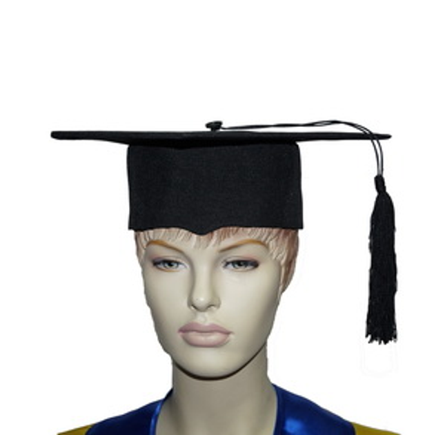 Магистерская шапка и диплом - изображение в векторном формате