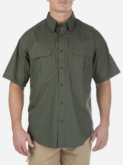 Рубашка тактическая 5.11 Tactical Taclite Pro Short Sleeve 71175 S Tdu Green (2000000110752) - изображение 1