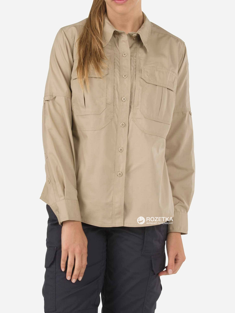 Сорочка тактична 5.11 Tactical Women's TaclitePro Long Sleeve Shirt 62070 M TDU Khaki (2000980423651) - зображення 1