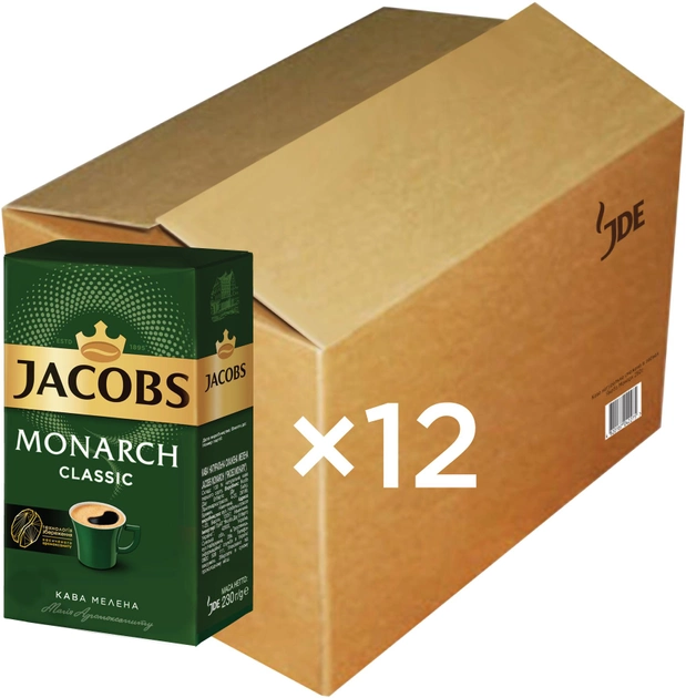 Акция на Упаковка меленої кави Jacobs Monarch Classic 230 г х 12 шт. от Rozetka