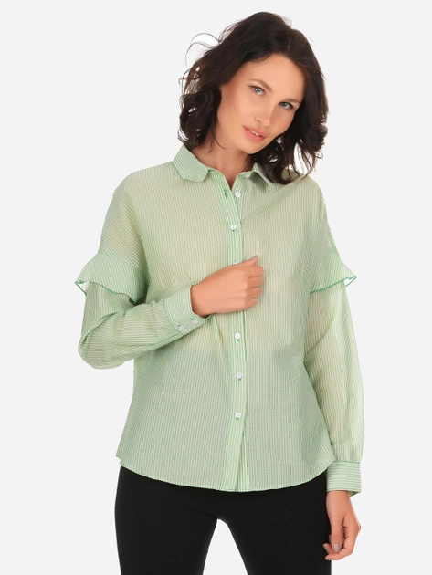Рубашка Рута-С 4096хл 46 (164-92-100) Зеленая в полоску 