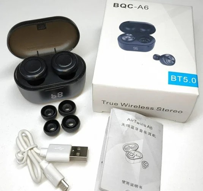 Air Twins BQC A6 TWS Bluetooth 5.0