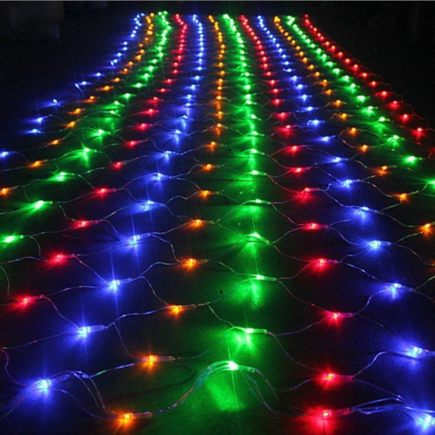 Новогодняя светодиодная Гирлянда Сетка 120LED 1,5x1,5м Garland RD-7160 ...