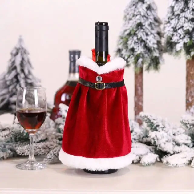 Мастер-класс по новогоднему декору «Снегурочка» бутылки шампанского из фетра:
